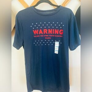 Old Navy Holiday Navy Blue T-Shirt Medium NWT